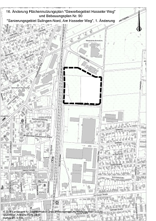 16 Aenderung FNP-Uebersichtsplan.png Übersichtsplan für die 16. Änderung des Flächennutzungsplans © Stadt Sulingen